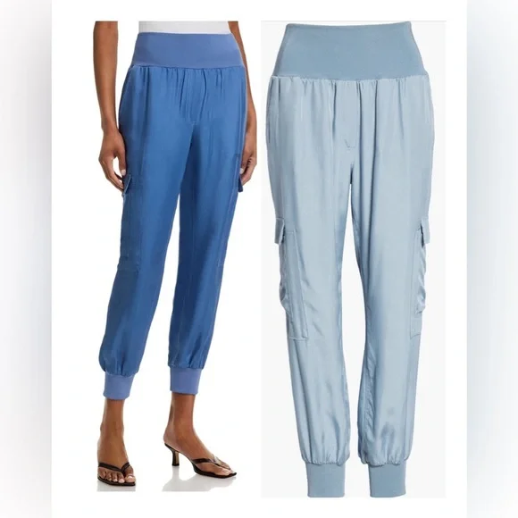 Cinq à Sept Blue and Light Blue Jogger Pants in Ocean Dew NWT - Picture 1 of 13